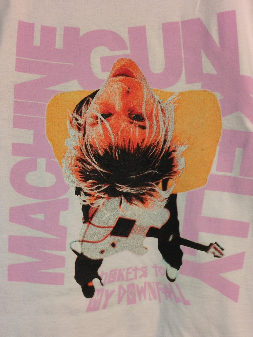 Pink Graphic Short Sleeve Tee with Band Artwork